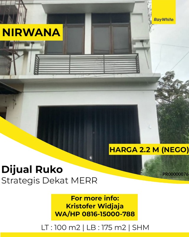 Dijual Ruko Nirwana Eksekutif Surabaya Timur - Lokasi Strategis Dekat MERR  