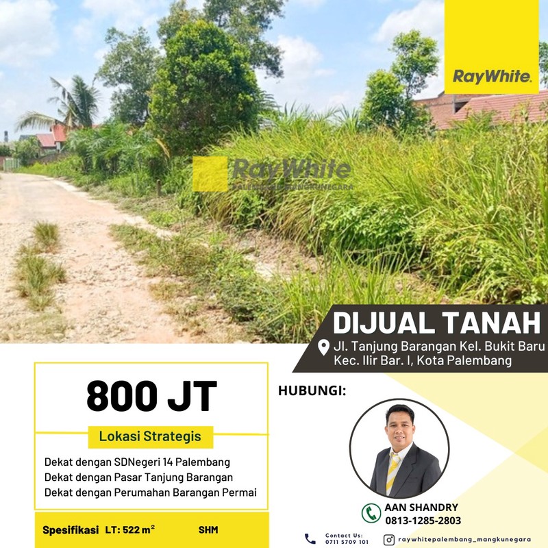 Dijual Tanah Murah di Kota Palembang