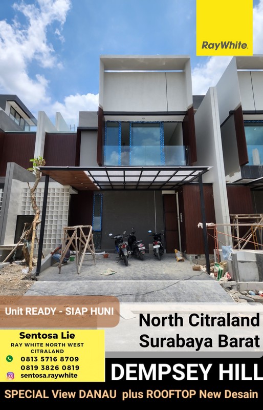 Jual Cepat Rumah Citraland Dempsey Hill Tipe Hazel Deluxe Rooftop Special Unit View Lake / Danau - Siap Huni - Ready Stock Dekat Ruko Galeria.citraland, Citra Berkat, Uc, Ciputra Hospital, Superindo B