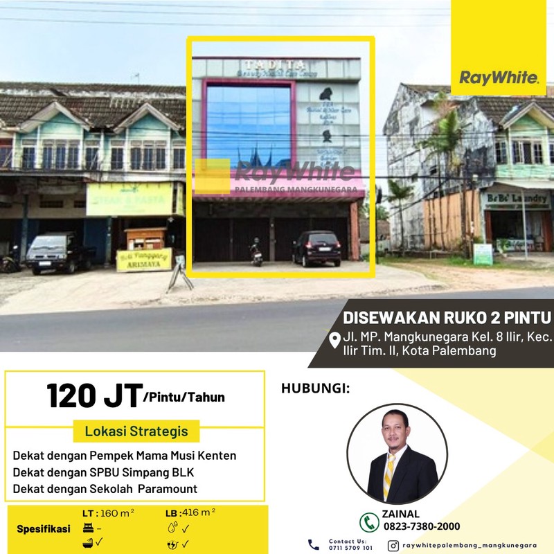 DISEWAKAN 2 RUKO GANDENG PREMIUM