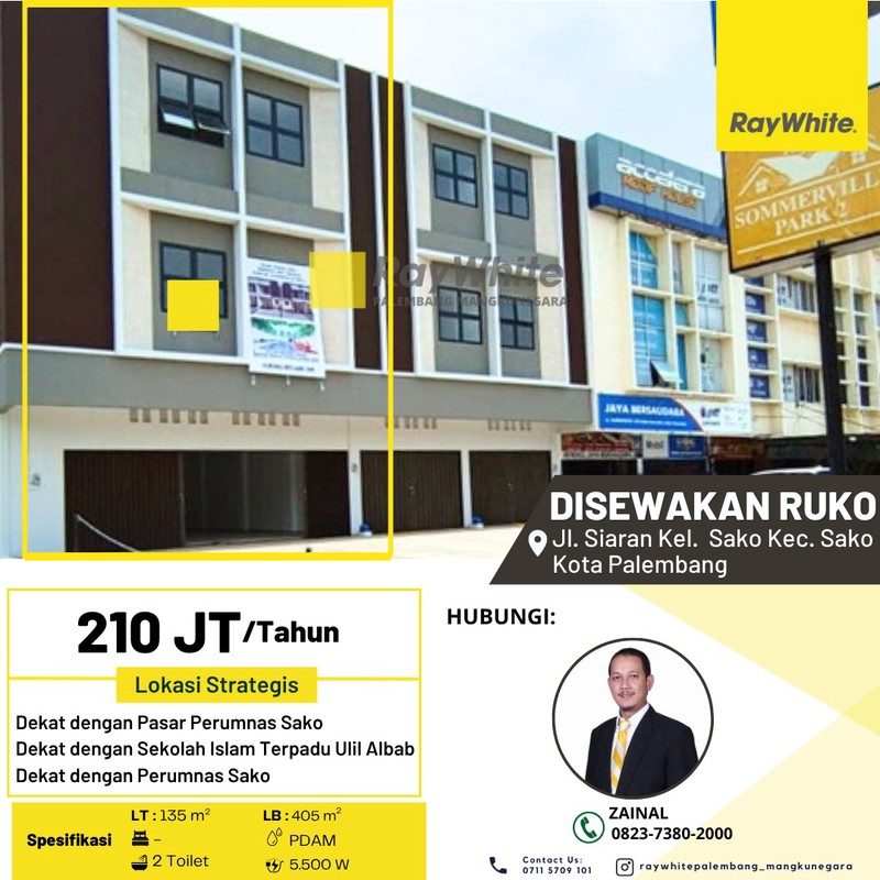 DISEWAKAN RUKO JUMBO LEBAR 9 METER