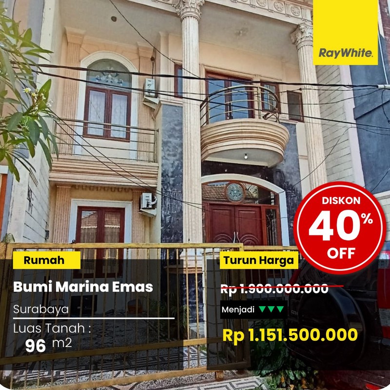 Dijual Rumah 2 lantai di Bumi Marina Emas Surabaya Timur