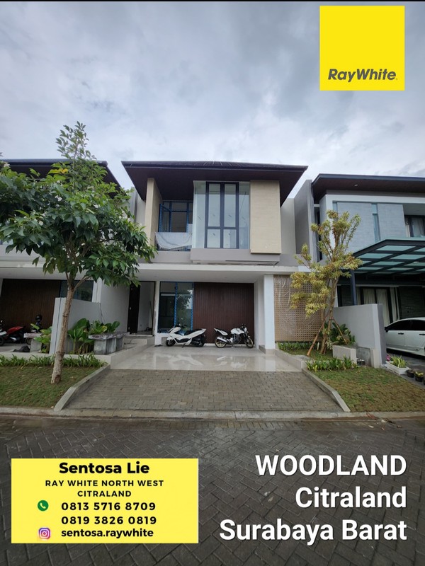 4 Milyar-an Dijual Rumah Baru Woodland Citraland Surabaya New Modern Spesial Row Jalan Boulevard Lebar 4 Mobil Siap Huni Dekat Universitas Ciputra, Hokky Buah, Ciputra Hospital, Pakuwon Mall