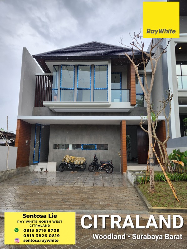 4 M-an Dijual Rumah Baru Woodland Citraland Surabaya New Modern Exclusuve unit Siap Huni Dekat Universitas Ciputra, Hokky Buah, Ciputra Hospital, Pakuwon Mall