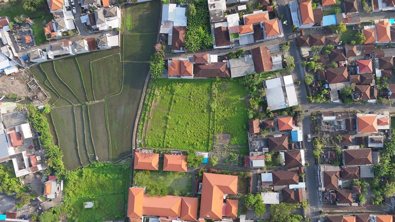 Leasehold - Tranquil 2000 sqm Leasehold Land with Rice Field View in Babakan, Canggu