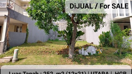 Dijual Tanah Kavling Wisata Bukit Mas 2 Royal Palais Surabaya Barat- Bentuk Kotak - Lokasi Bagus - Hadap Utara - Dekat Surabaya Grammar School , Pakuwon Mall