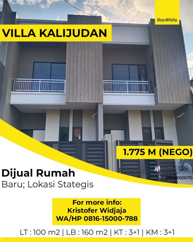 Rumah Baru Strategis   Villa Kalijudan Indah, Surabaya Timur   Dekat Unair, ITS, Galaxy Mall, dan RS Dr. Soetomo