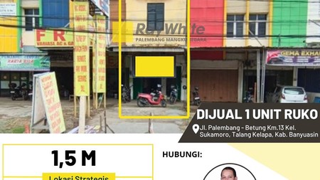 DIJUAL RUKO 1 PINTU SIAP PAKAI