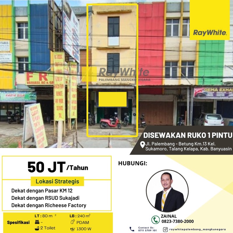 DISEWAKAN RUKO 1 PINTU SIAP HUNI