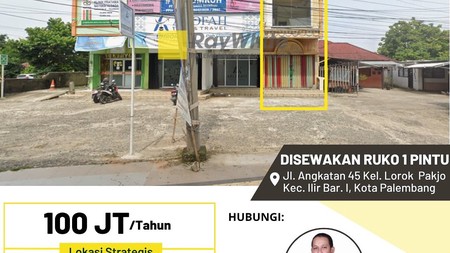 DISEWAKAN RUKO TENGAH KOTA COCOK UNTUK PERKANTORAN