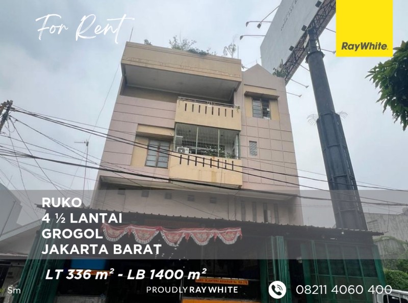 Ruko Makaliwe 4½ Lantai  336 m&#xb2;  Grogol  Jakarta Barat 