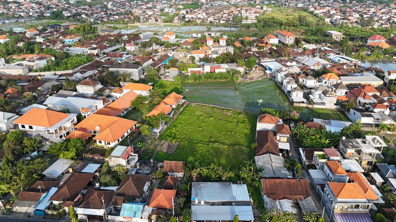 Leasehold - Tranquil 2000 sqm Leasehold Land with Rice Field View in Babakan, Canggu