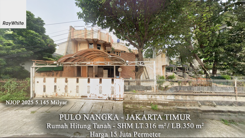 FOR SALE Murah Dibawah NJOP Rumah Pulo Nangka Kayu Putih Jakarta Timur