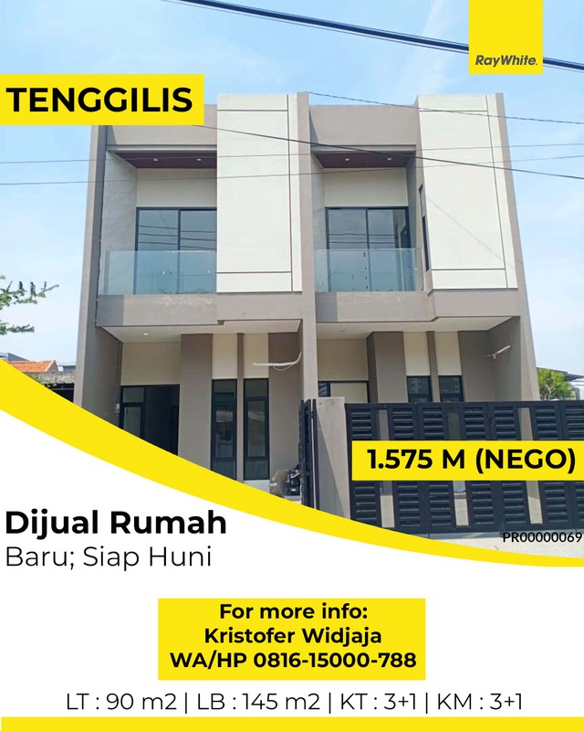 Dijual Rumah Baru Tenggilis Mejoyo Selatan Surabaya Timur - Siap Huni  
