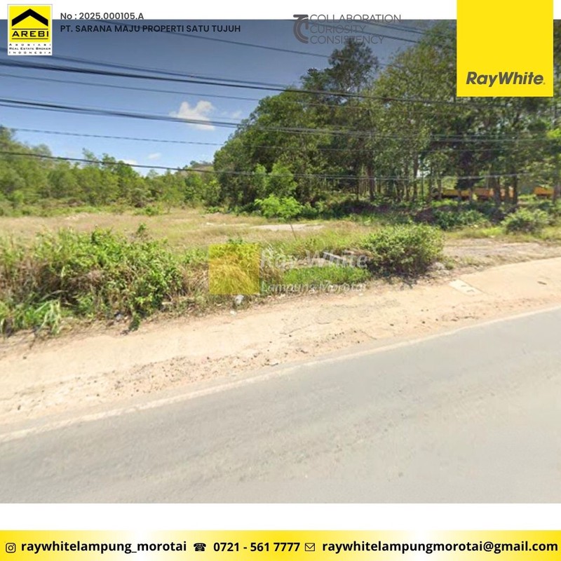 Tanah murah Luas 3493m&#xb2; pinggir jalan raya