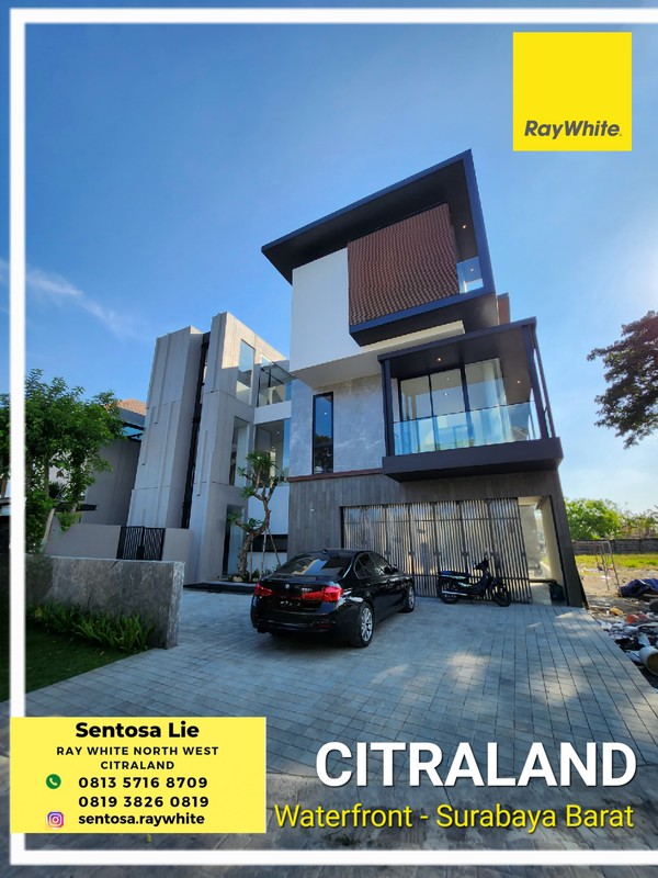 Dijual Rumah Baru Waterfront Citraland Surabaya Special Garasi Carport Masuk 6 Mobil - Private Pool - Private Lift Optional Dekat Uc, Hokky Buah, Ciputra Hospital, Pakuwon Mall