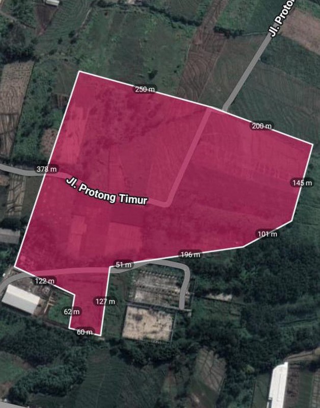 Jual Tanah Industri Zona Merah di Pasuruan Jawa Timur - Luas 14,25 Ha Harga Murah Purwosari