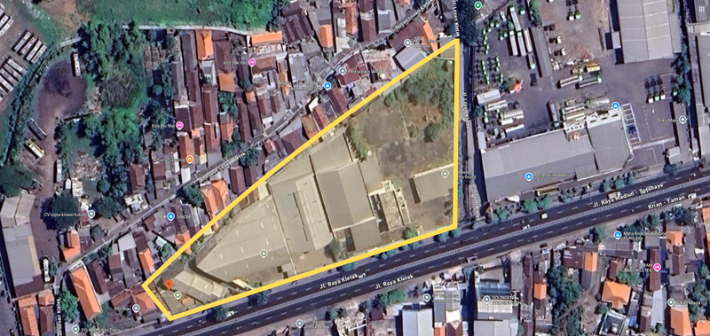 Beli Tanah Bonus Gudang  & Kantor Jalan Raya Kletek Sidoarjo