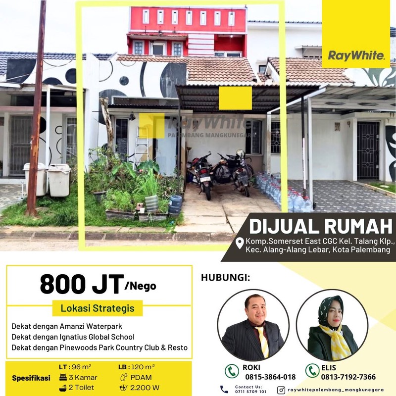 Dijual Cepat Rumah di Komplek Somerset East CGC Kota Palembang