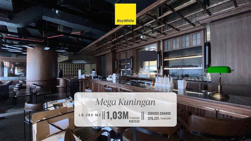Premium Restaurant Space for Lease - CBD Mega Kuningan, Bare Price with Furnished Kitchen