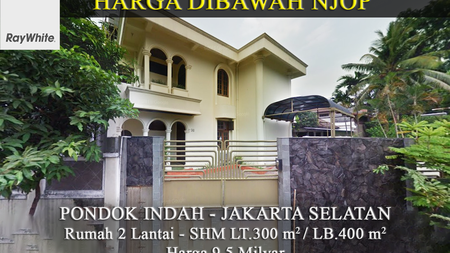 FOR SALE Rumah 2 Lantai Pondok Indah 5 Menit ke PIM 2 Harga Murah Dibawah NJOP Jakarta Selatan  #Ev