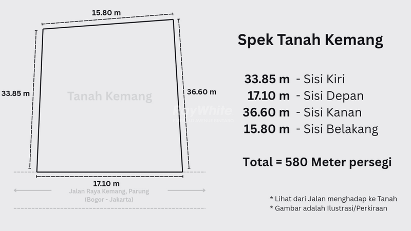 Kavling Siap Bangun Di Jl Raya Kemang Bogor Jawa Barat