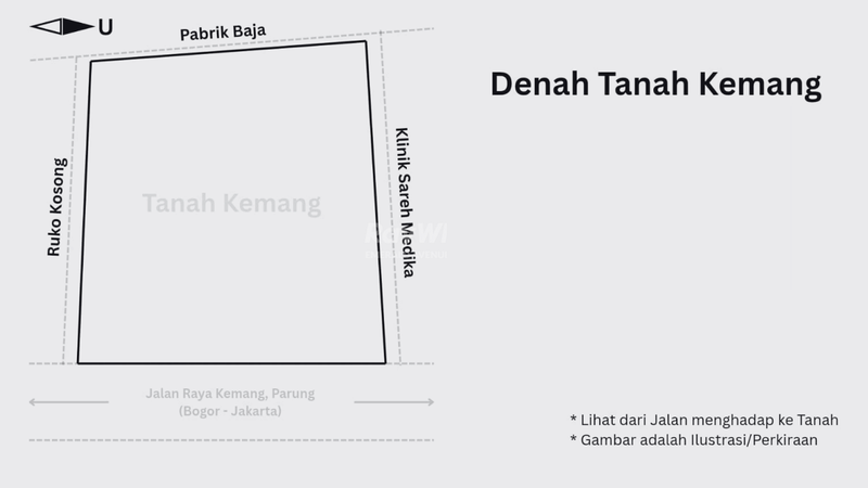 Kavling Siap Bangun Di Jl Raya Kemang Bogor Jawa Barat