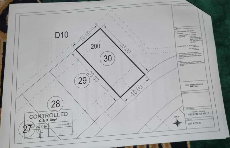 MURAH Dijual 200 m2 Tanah Kavling The Taman Dayu - Cluster Keukenhof - Pandaan - Pasuruan - Jawa Timur 