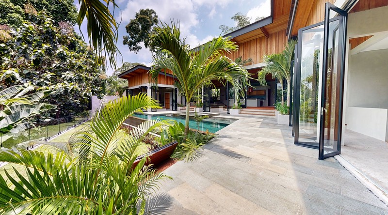 Leasehold - Elegant Riverside Villa with Unique Step-Down Design in Buwit, Bali