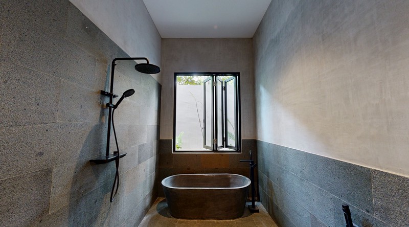 Leasehold - Elegant Riverside Villa with Unique Step-Down Design in Buwit, Bali