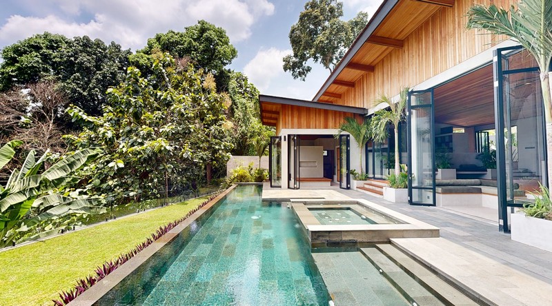 Leasehold - Elegant Riverside Villa with Unique Step-Down Design in Buwit, Bali