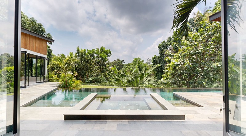 Leasehold - Elegant Riverside Villa with Unique Step-Down Design in Buwit, Bali