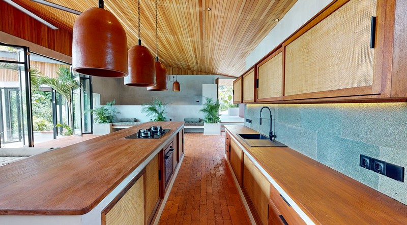 Leasehold - Elegant Riverside Villa with Unique Step-Down Design in Buwit, Bali