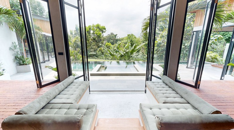 Leasehold - Elegant Riverside Villa with Unique Step-Down Design in Buwit, Bali