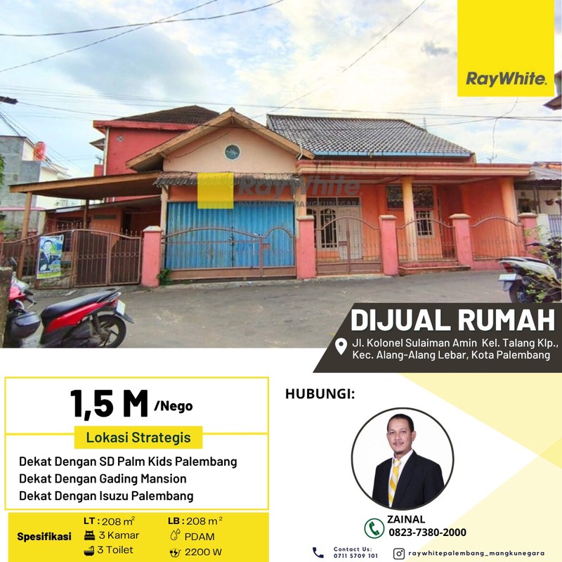 DIJUAL 1 UNIT RUMAH DI TENGAH KOTA PALEMBANG