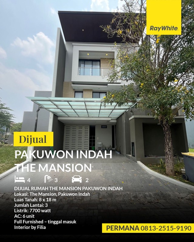 DIJUAL RUMAH THE MANSION PAKUWON INDAH SURABAYA 