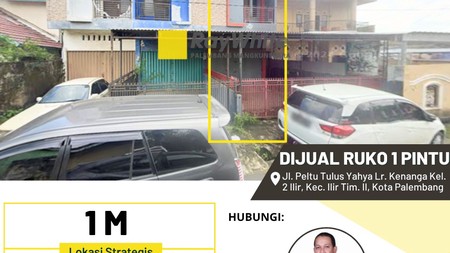 DIJUAL RUKO 2 LT LOKASI RAMAI PENDUDUK BEBAS BANJIR