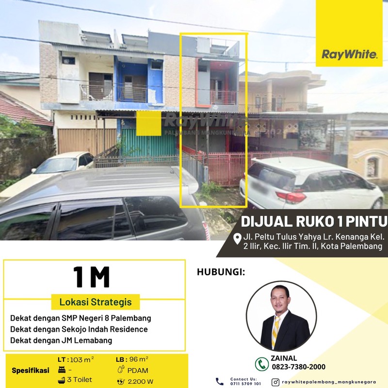 DIJUAL RUKO 2 LT LOKASI RAMAI PENDUDUK BEBAS BANJIR