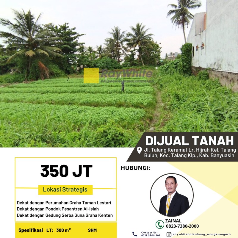 DIJUAL TANAH TINGGI BEBAS BANJIR DAN SIAP BANGUN