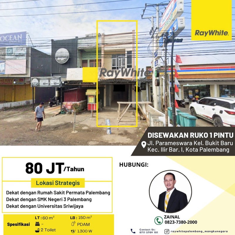 DISEWAKAN RUKO 2,5 LT AREA TRAFFIC RAMAI