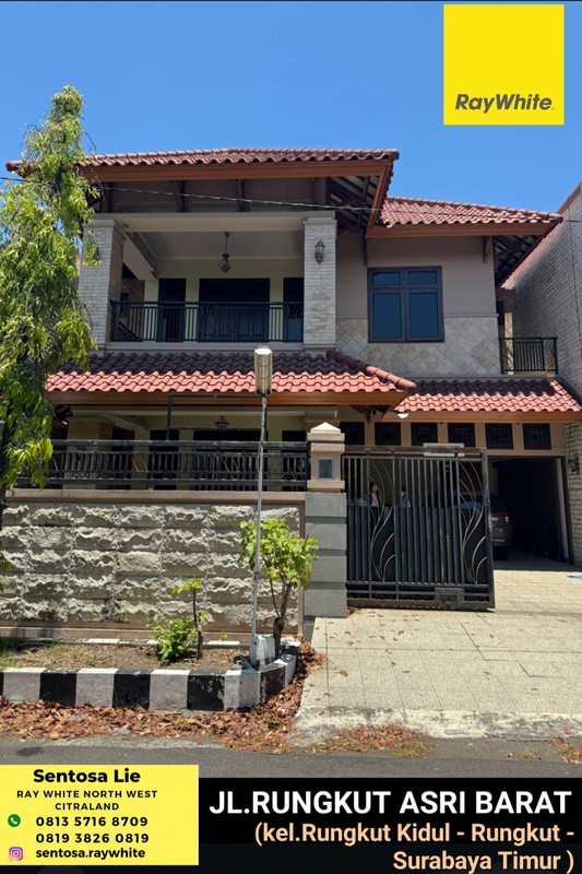 Dijual Rumah Rungkut Asri Barat - Rungkut Kidul - Surabaya Timur dekat Raya MERR, UPN, Nirwana Eksekutif