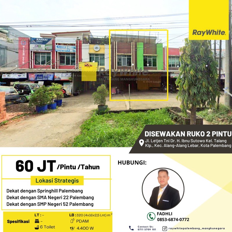 Ruko 2 Pintu di Springhill Talang Kelapa