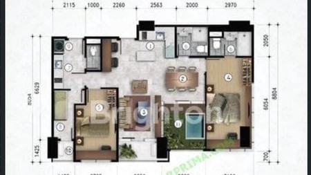 DIJUAL APARTMENT SPECIAL UNIT SUITE GRAND SUNGKONO LAGOON TOWER CASPIAN SURABAYA BARAT