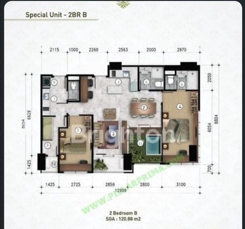 DIJUAL APARTMENT SPECIAL UNIT SUITE GRAND SUNGKONO LAGOON TOWER CASPIAN SURABAYA BARAT