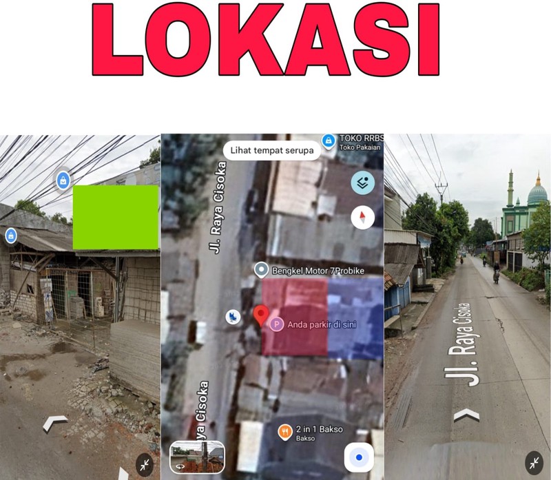 Dijual Rumah + Toko di JL. raya Cisoka - Jakarta Cikuya Solear