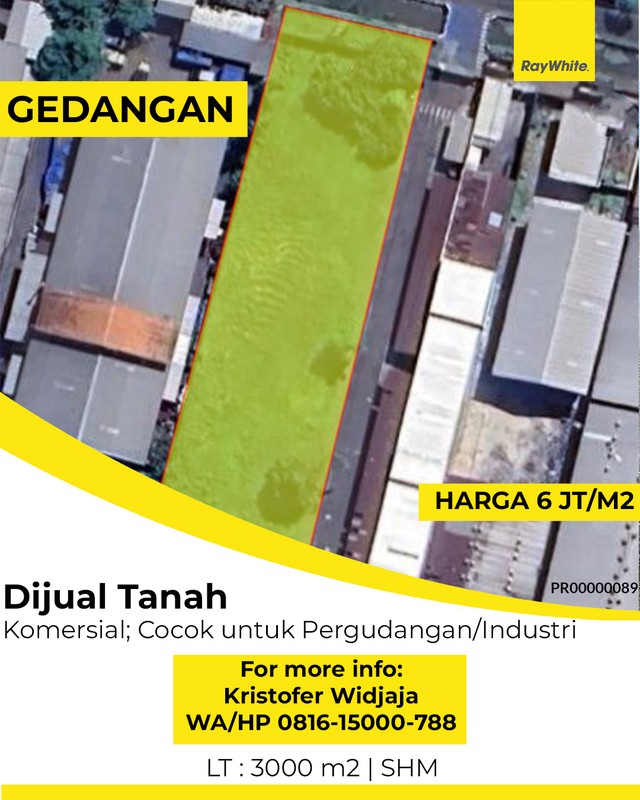 Dijual Tanah Komersial Gedangan Sidoarjo - Cocok untuk Usaha dan Investasi
