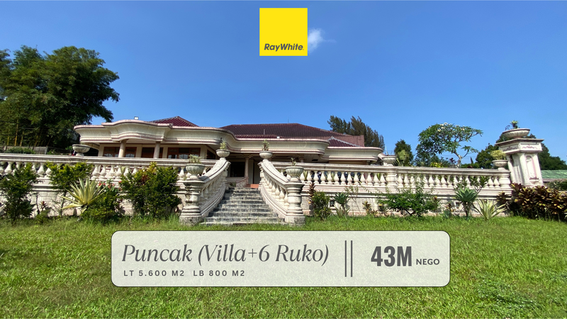 Dijual Cepat! Villa Mewah+Ruko di Jalan Raya Puncak, Jawa Barat