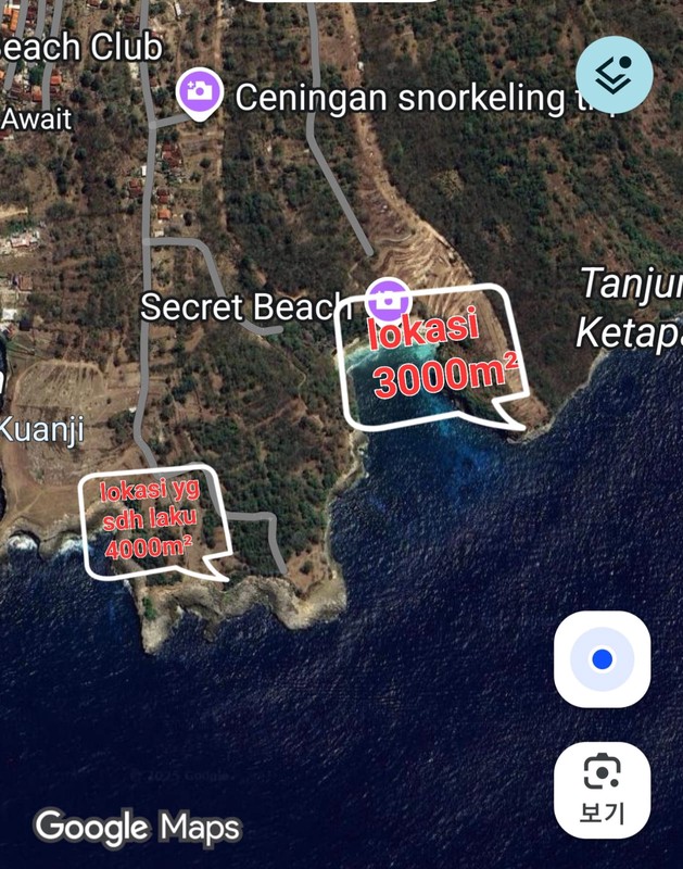 Land Freehold Clift Front Nusa Ceningan