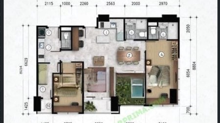 Dijual Apartemen Grand Sungkono Lagoon Tower Caspian Suite 1 - Lantai 40 - Best View 