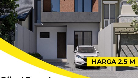 Dijual Rumah Baru 2 Lantai Manyar Jaya Surabaya Timur - Jalan Lebar dan Kualitas Bagus